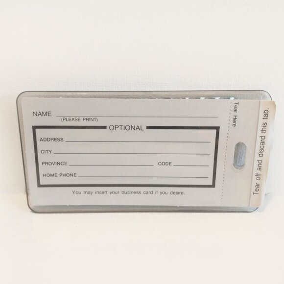 Vintage Holographic-CANADA WALLEYE-Luggage Tag Holder-1988 - Picture 3 of 4